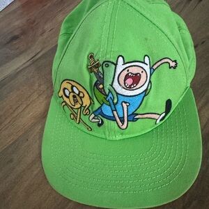 Adventure Time Neon Green Embroidered Logo Cap